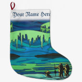 Tribal Kerstkousen Gepersonaliseerde kousen Grote Kerstsok (Voorkant)