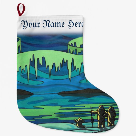Tribal Kerstkousen Gepersonaliseerde kousen Grote Kerstsok (Voorkant)