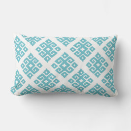 Tribal key patroonaqua white lumber pillow kussen