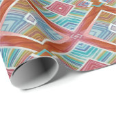 Tribal kleurenschema - inheemse deken stijl cadeaupapier (Rol Hoek)