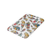 Tribal kleurrijke veren illustratie badmat (Gekanteld)