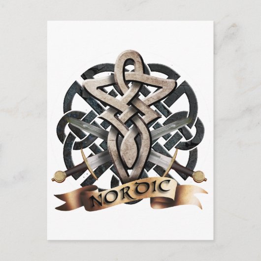 Tribal Knot viking B Briefkaart (Voorkant)