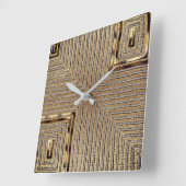 Tribal Kuba Cloth Print Square Wall klok (Hoek)