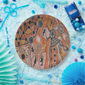 Tribal Land Aarde Papier Borden 9" Papieren Bordje (Feest)