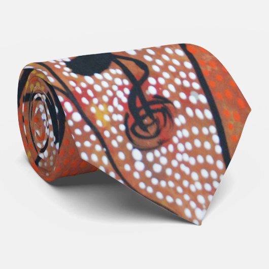 Tribal Land Aboriginal Stropdas (Opgerold)