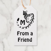 Tribal Large Spotted Genet Monogram Cadeaulabels (Achterkant)