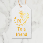 Tribal Large Spotted Genet Monogram Cadeaulabels (Voorkant)