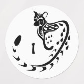 Tribal Large Spotted Genet Monogram Labels (Design 1)