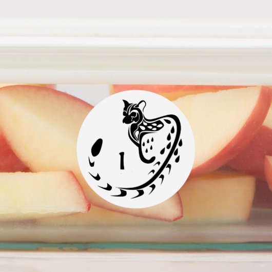 Tribal Large Spotted Genet Monogram Labels (Aangebracht)