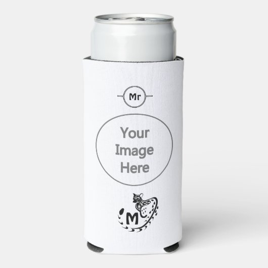 Tribal Large Spotted Genet Monogram Seltzer Blikjeskoeler (Seltzer Achterkant)