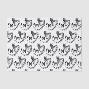 Tribal Large Spotted Genet Monogram Tissuepapier