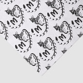Tribal Large Spotted Genet Monogram Tissuepapier (Detail)