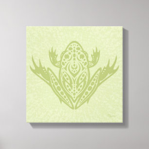 Tribal Leopard Frog Canvas Afdruk