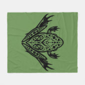 Tribal Leopard Frog Fleece Deken (Voorkant (Horizontaal))