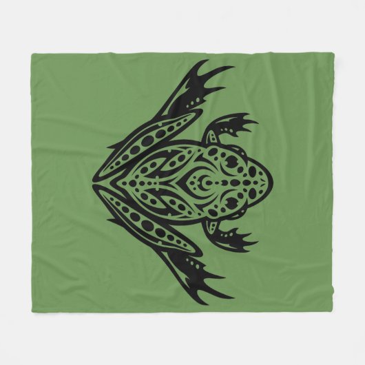 Tribal Leopard Frog Fleece Deken (Voorkant (Horizontaal))