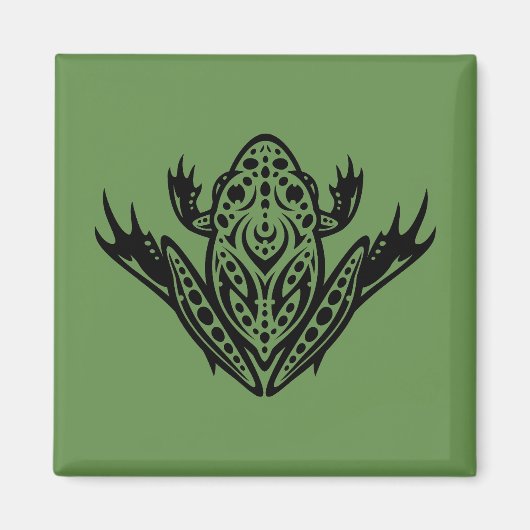 Tribal Leopard Frog Magneet (Voorkant)