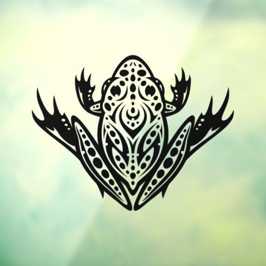 Tribal Leopard Frog Raamsticker (Vel 3)