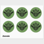 Tribal Leopard Frog Ronde Sticker (Vel)