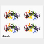 Tribal Lesbische Vredessymbolen Stickers (Vel)