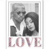 Tribal Liefde Typografie Foto Sticker (Voorkant)