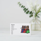 Tribal Line Belly Dancer Visitekaartjes (Staand voorkant)