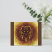 Tribal Lion briefkaart (Staand voorkant)
