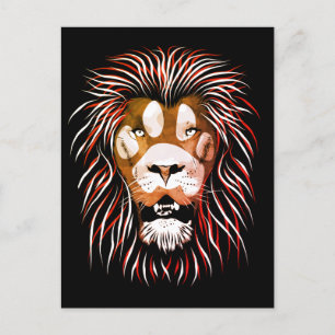 Tribal Lion Face Briefkaart