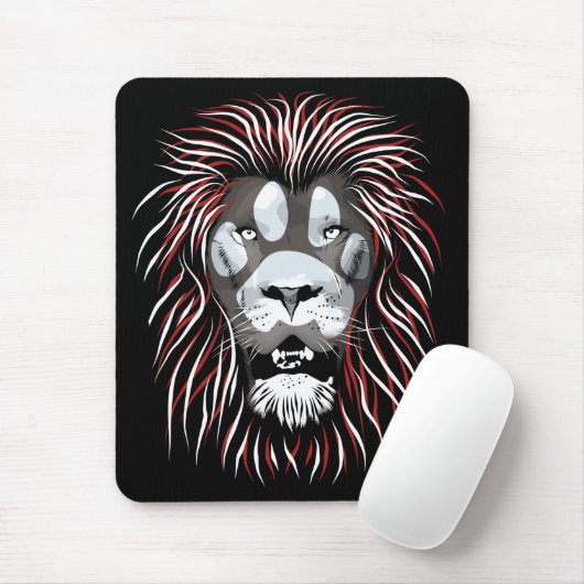 Tribal Lion Face Muismat (Met muis)