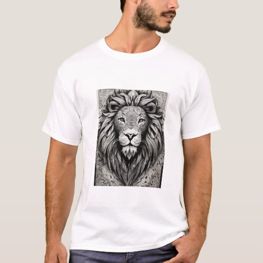 Tribal Lion Head T-shirt (Voorkant)
