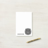 Tribal Lion Naam toevoegen Post-it® Notes (Op bureau)