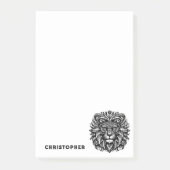 Tribal Lion Naam toevoegen Post-it® Notes (Voorkant)