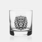 Tribal Lion Naam toevoegen Whisky Glas (Achterkant)