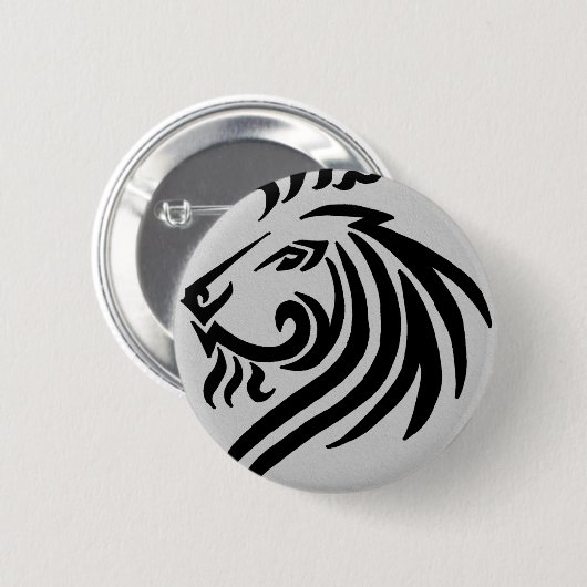 TRIBAL LION RONDE BUTTON 5,7 CM (Voorkant /achterkant)