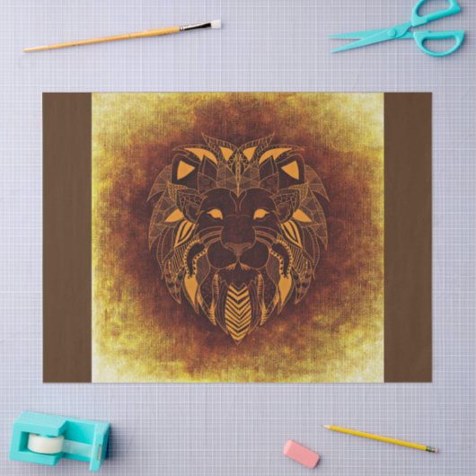 tribal lion tissue paper tissuepapier (Craft)