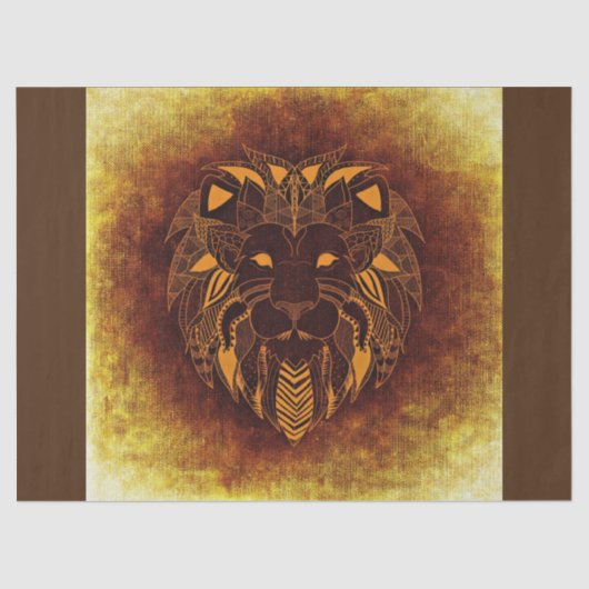 tribal lion tissue paper tissuepapier (Voorkant)
