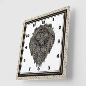 Tribal Lion Vierkante Klok (Hoek)