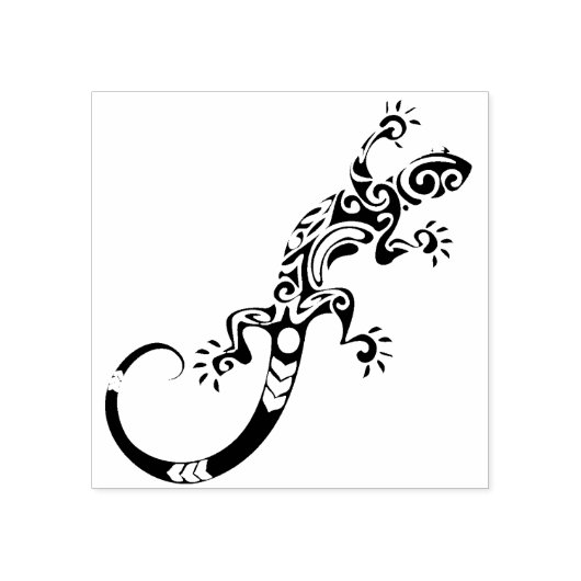 Tribal Lizard Art Stempel (Afrduk)