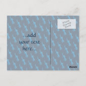 Tribal Lizard Blue Briefkaart (Achterkant)