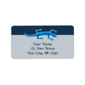 Tribal Lizard Blue Etiket (Voorkant)