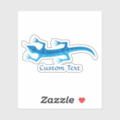 Tribal Lizard Blue Sticker (Vel)