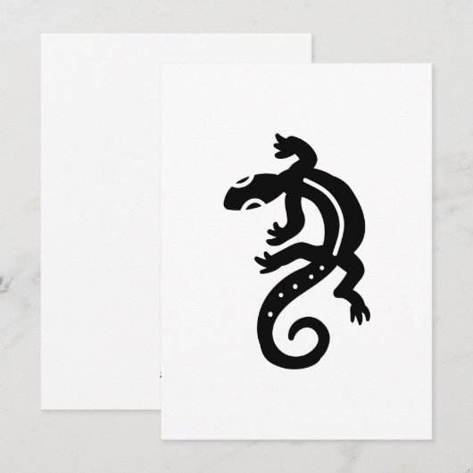Tribal Lizard Feestdagenkaart (Voorkant / Achterkant)