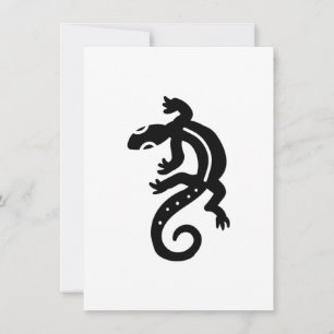 Tribal Lizard Feestdagenkaart