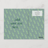 Tribal Lizard Green Briefkaart (Achterkant)