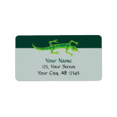 Tribal Lizard Green Etiket (Voorkant)