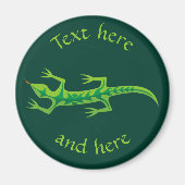 Tribal Lizard Green Magneet (Voorkant)