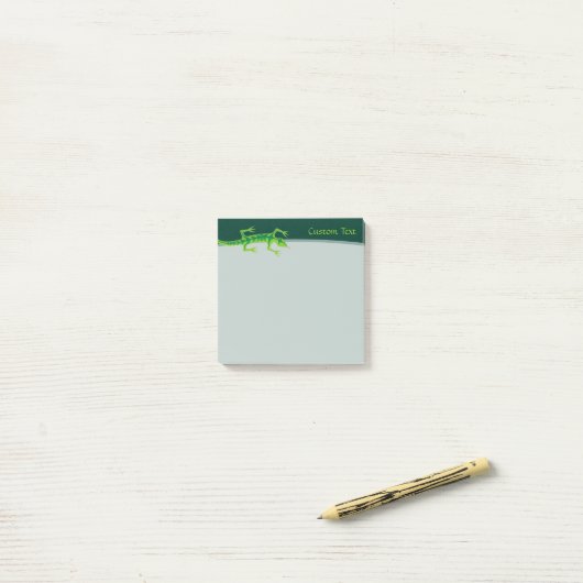 Tribal Lizard Green Post-it® Notes (Op bureau)