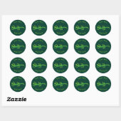 Tribal Lizard Green Ronde Sticker (Vel)