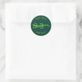 Tribal Lizard Green Ronde Sticker (Tas)