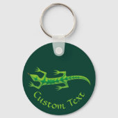 Tribal Lizard Green Sleutelhanger (Voorkant)