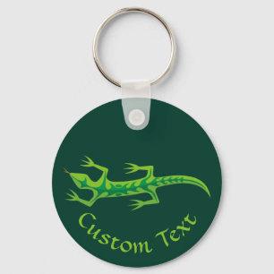 Tribal Lizard Green Sleutelhanger